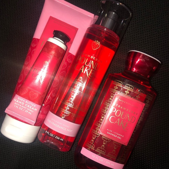 STRAWBERRY POUND CAKE Gift Bag Set: Bath & Body Works - Picture 9 of 9